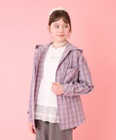 mezzo piano junior / メゾピアノジュニア シャツ・ブラウス | フード チェックシャツ