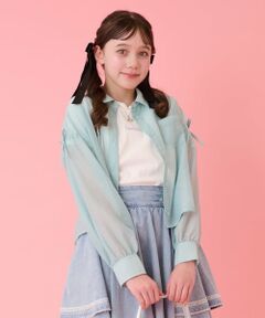 mezzo piano junior / メゾピアノジュニア シャツ・ブラウス | シアーシャツ＆リブTシャツセット