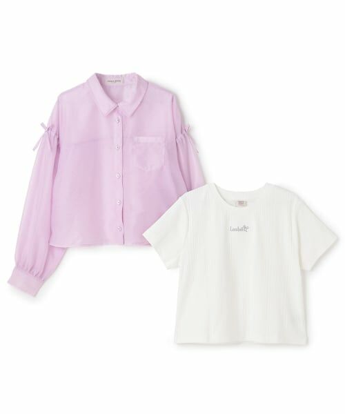 mezzo piano junior / メゾピアノジュニア シャツ・ブラウス | シアーシャツ＆リブTシャツセット | 詳細2