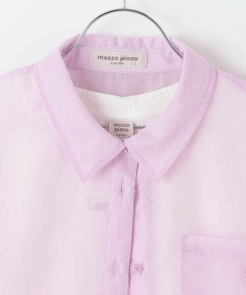 mezzo piano junior / メゾピアノジュニア シャツ・ブラウス | シアーシャツ＆リブTシャツセット | 詳細3