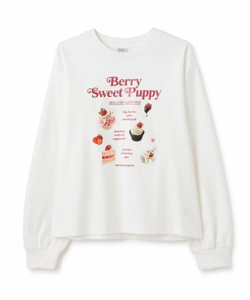 mezzo piano junior / メゾピアノジュニア Tシャツ | ストロベリーモチーフ長袖Tシャツ | 詳細7