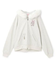 mezzo piano junior / メゾピアノジュニア パーカー | 【WEB限定】復刻♪ひょう柄ベリエちゃんフェイクファーフーディジップパーカ