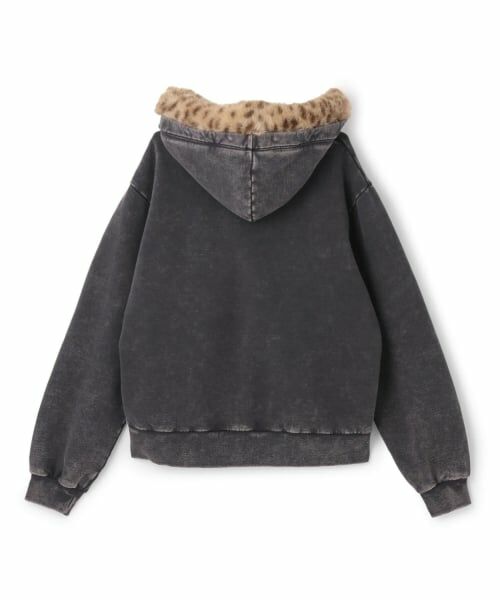 mezzo piano junior / メゾピアノジュニア パーカー | 【WEB限定】復刻♪ひょう柄ベリエちゃんフェイクファーフーディジップパーカ | 詳細1