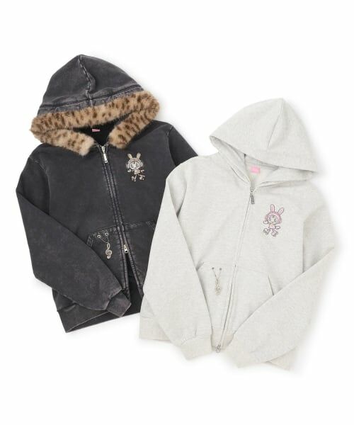 mezzo piano junior / メゾピアノジュニア パーカー | 【WEB限定】復刻♪ひょう柄ベリエちゃんフェイクファーフーディジップパーカ | 詳細13