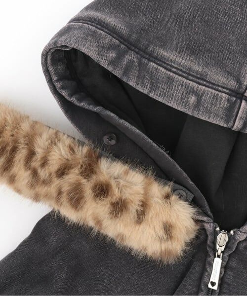 mezzo piano junior / メゾピアノジュニア パーカー | 【WEB限定】復刻♪ひょう柄ベリエちゃんフェイクファーフーディジップパーカ | 詳細4