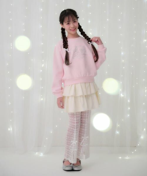 mezzo piano junior / メゾピアノジュニア スウェット | 25th anniversary キラキラロゴトレーナー | 詳細12