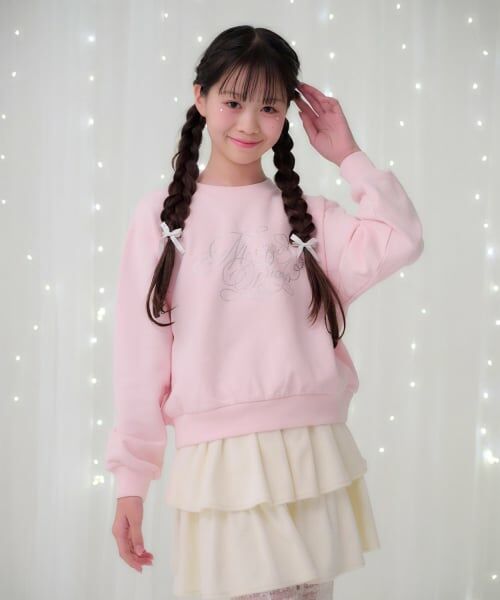 mezzo piano junior / メゾピアノジュニア スウェット | 25th anniversary キラキラロゴトレーナー | 詳細16