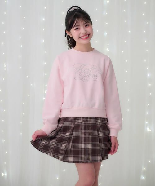 mezzo piano junior / メゾピアノジュニア スウェット | 25th anniversary キラキラロゴトレーナー | 詳細18