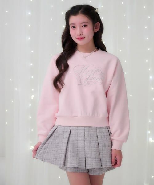 mezzo piano junior / メゾピアノジュニア スウェット | 25th anniversary キラキラロゴトレーナー | 詳細19