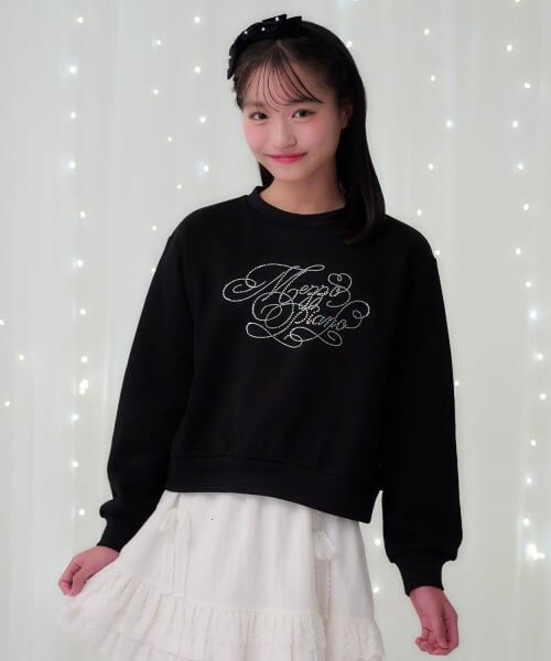 mezzo piano junior / メゾピアノジュニア スウェット | 25th anniversary キラキラロゴトレーナー | 詳細24