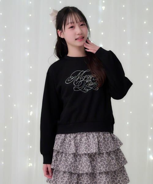 mezzo piano junior / メゾピアノジュニア スウェット | 25th anniversary キラキラロゴトレーナー | 詳細25