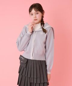 mezzo piano junior / メゾピアノジュニア カーディガン・ボレロ | セーラーカーディガン＆ハイネックTシャツセット