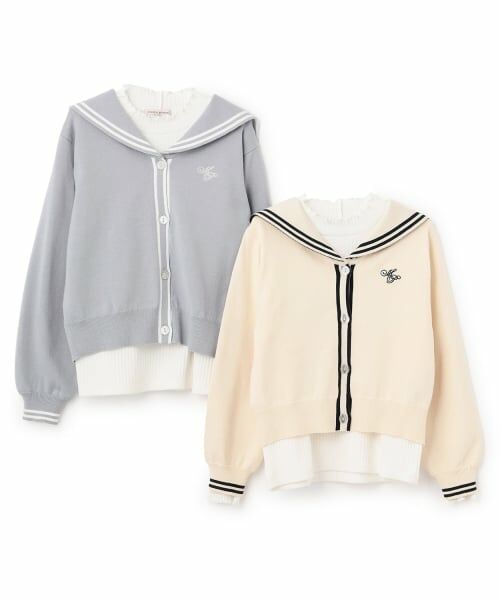 mezzo piano junior / メゾピアノジュニア カーディガン・ボレロ | セーラーカーディガン＆ハイネックTシャツセット | 詳細11