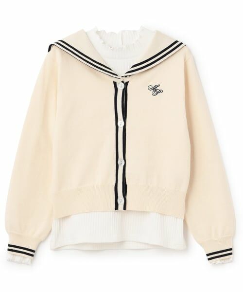 mezzo piano junior / メゾピアノジュニア カーディガン・ボレロ | セーラーカーディガン＆ハイネックTシャツセット | 詳細14