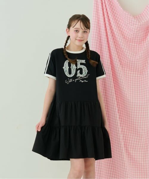 mezzo piano junior / メゾピアノジュニア ミニ丈・ひざ丈ワンピース | 【接触冷感】ナンバリングティアードワンピース | 詳細10