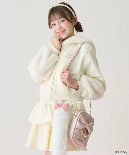 mezzo piano junior / メゾピアノジュニア ショルダーバッグ | 【Disney Marie】リボンミニショルダー（ピンク）