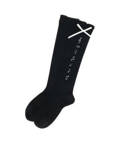 mezzo piano junior / メゾピアノジュニア ソックス | 音符＆リボンハイソックス♪