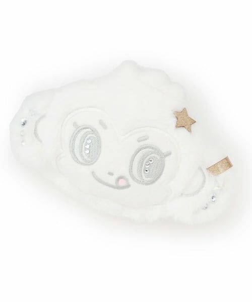 mezzo piano junior / メゾピアノジュニア ポーチ | ホワイトルッキー ふわきらポーチ（オレンジ）