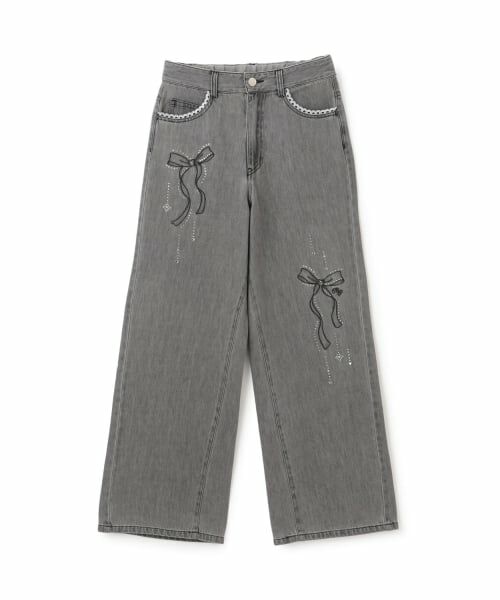 mezzo piano junior / メゾピアノジュニア その他パンツ | 予約/【接触冷感】デニムキラキラワイドパンツ | 詳細13