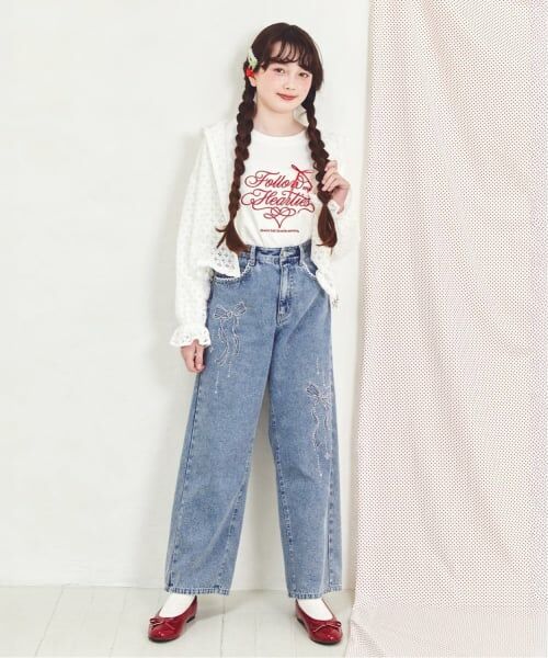 mezzo piano junior / メゾピアノジュニア その他パンツ | 予約/【接触冷感】デニムキラキラワイドパンツ | 詳細16