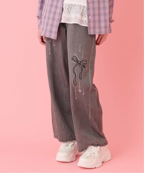 mezzo piano junior / メゾピアノジュニア その他パンツ | 【接触冷感】デニムキラキラワイドパンツ | 詳細19