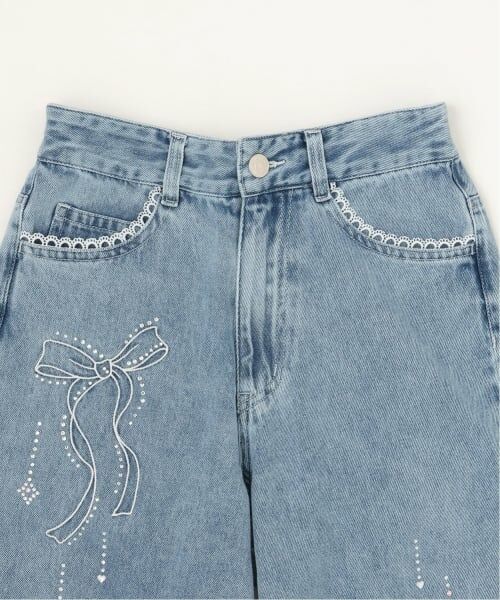 mezzo piano junior / メゾピアノジュニア その他パンツ | 予約/【接触冷感】デニムキラキラワイドパンツ | 詳細2