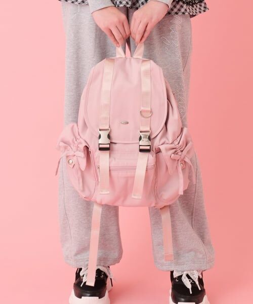 mezzo piano junior / メゾピアノジュニア リュック・バックパック | 【撥水】リボンリュックサック（ピンク）