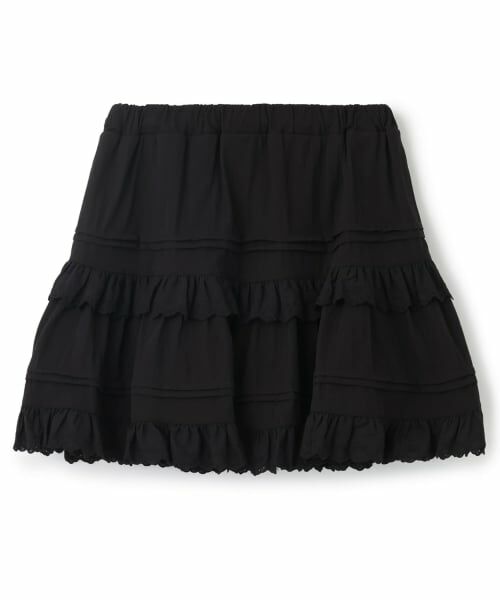 mezzo piano junior / メゾピアノジュニア ショート・ハーフ・半端丈パンツ | 【人気商品再入荷】【直営店で取り扱い無し】リボンレースティアードスカパン | 詳細1