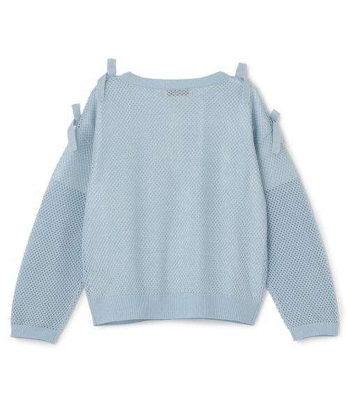 mezzo piano junior / メゾピアノジュニア ニット・セーター | 【人気商品再入荷】【直営店で取り扱い無し】ラメメッシュニット&半袖Tシャツセット | 詳細1