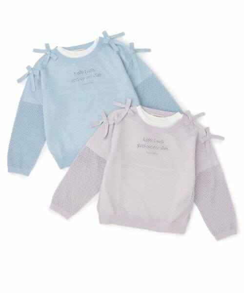 mezzo piano junior / メゾピアノジュニア ニット・セーター | 【人気商品再入荷】【直営店で取り扱い無し】ラメメッシュニット&半袖Tシャツセット | 詳細11