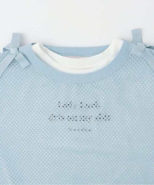 mezzo piano junior / メゾピアノジュニア ニット・セーター | 【人気商品再入荷】【直営店で取り扱い無し】ラメメッシュニット&半袖Tシャツセット | 詳細3