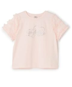 mezzo piano junior / メゾピアノジュニア Tシャツ | ☆彡袖チュールフリル半袖Tシャツ