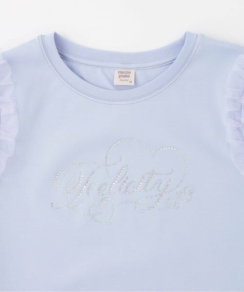 mezzo piano junior / メゾピアノジュニア Tシャツ | ☆彡袖チュールフリル半袖Tシャツ | 詳細2