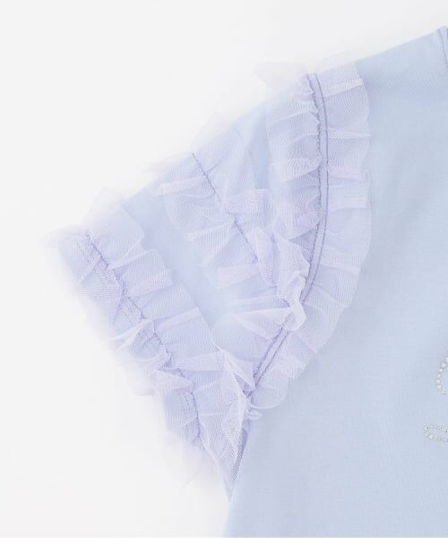 mezzo piano junior / メゾピアノジュニア Tシャツ | ☆彡袖チュールフリル半袖Tシャツ | 詳細3