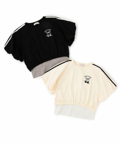 mezzo piano junior / メゾピアノジュニア Tシャツ | ☆彡サイドラインバルーン袖Tシャツ＆タンクトップセット | 詳細11