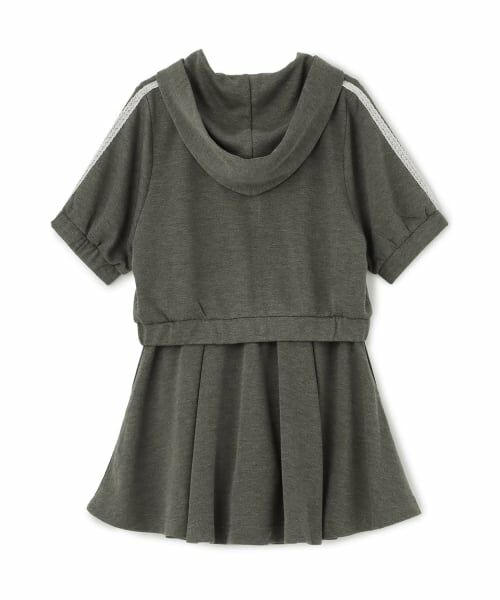 mezzo piano junior / メゾピアノジュニア その他トップス | 【人気商品再入荷】【直営店で取り扱い無し】ラメミニ裏毛ジップパーカ＆フレアスカパンセットアップ | 詳細1