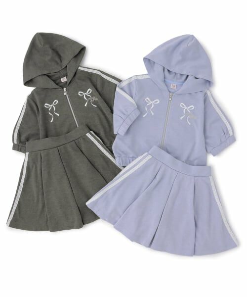 mezzo piano junior / メゾピアノジュニア その他トップス | 【人気商品再入荷】【直営店で取り扱い無し】ラメミニ裏毛ジップパーカ＆フレアスカパンセットアップ | 詳細13