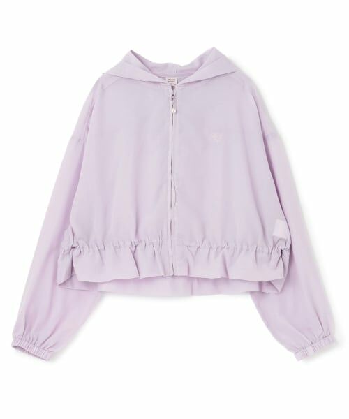 mezzo piano junior / メゾピアノジュニア パーカー | 【人気商品再入荷】【直営店で取り扱い無し】【接触冷感・UVカット】シアーショートパーカ（ピンク）