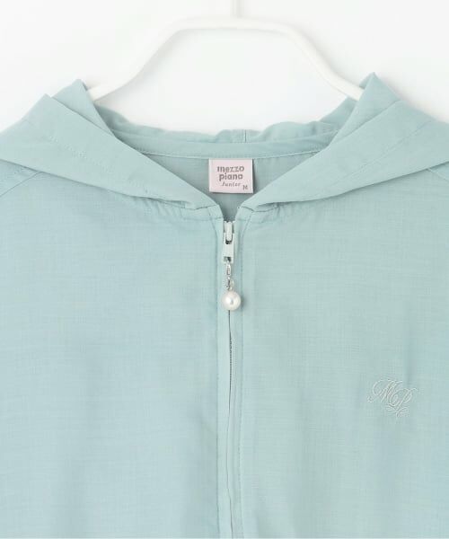 mezzo piano junior / メゾピアノジュニア パーカー | 【人気商品再入荷】【直営店で取り扱い無し】【接触冷感・UVカット】シアーショートパーカ | 詳細2
