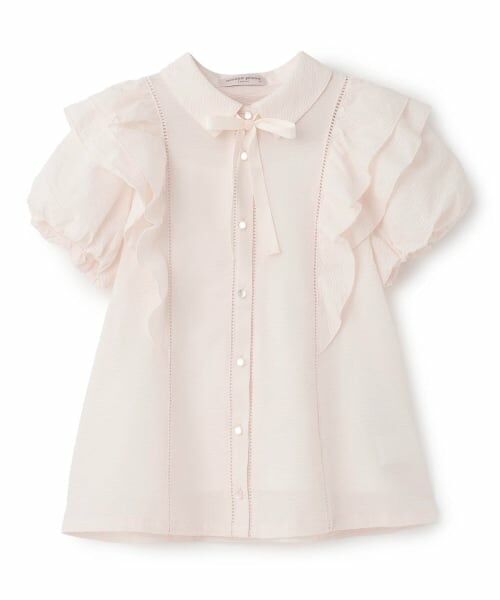 mezzo piano junior / メゾピアノジュニア シャツ・ブラウス | ☆彡Wフリルブラウス（ピンク）