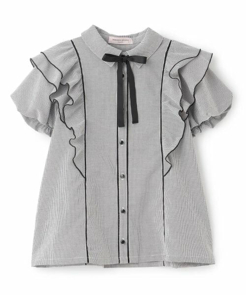 mezzo piano junior / メゾピアノジュニア シャツ・ブラウス | ☆彡Wフリルブラウス（黒）