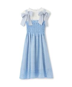 mezzo piano junior / メゾピアノジュニア ミニ丈・ひざ丈ワンピース | 【人気商品再入荷】【直営店で取り扱い無し】ショルダーリボンジャンスカ＆メローインナーセット