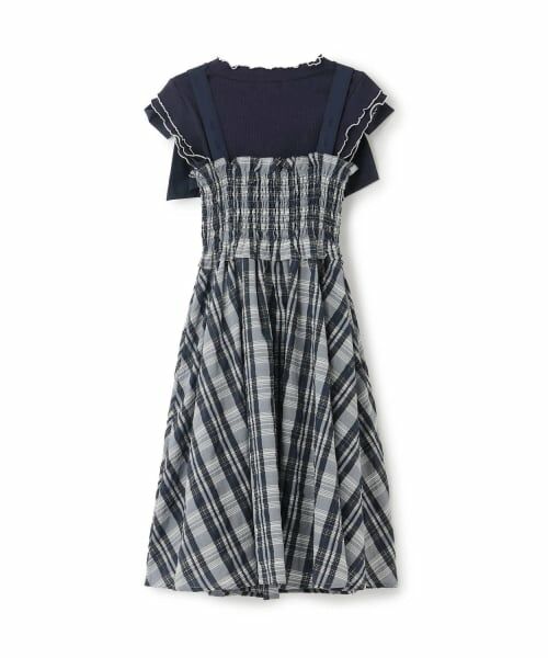 mezzo piano junior / メゾピアノジュニア ミニ丈・ひざ丈ワンピース | 【人気商品再入荷】【直営店で取り扱い無し】ショルダーリボンジャンスカ＆メローインナーセット | 詳細1