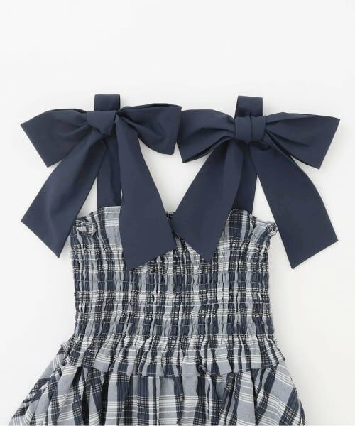 mezzo piano junior / メゾピアノジュニア ミニ丈・ひざ丈ワンピース | 【人気商品再入荷】【直営店で取り扱い無し】ショルダーリボンジャンスカ＆メローインナーセット | 詳細3
