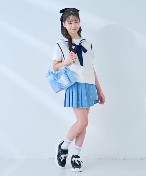 mezzo piano junior / メゾピアノジュニア ショート・ハーフ・半端丈パンツ | リボン刺しゅう入りラッププリーツショートパンツ | 詳細28