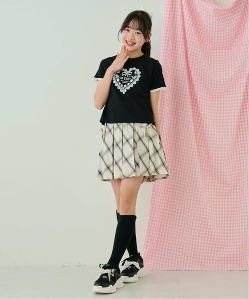 mezzo piano junior / メゾピアノジュニア ショート・ハーフ・半端丈パンツ | レースアップボックスプリーツスカパン | 詳細14