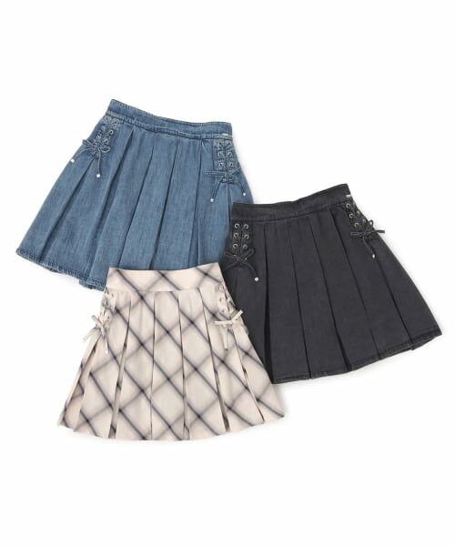 mezzo piano junior / メゾピアノジュニア ショート・ハーフ・半端丈パンツ | レースアップボックスプリーツスカパン | 詳細9