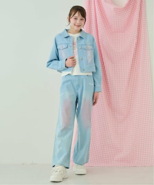 mezzo piano junior / メゾピアノジュニア その他パンツ | ふわっとスプレーストレートデニムパンツ | 詳細14