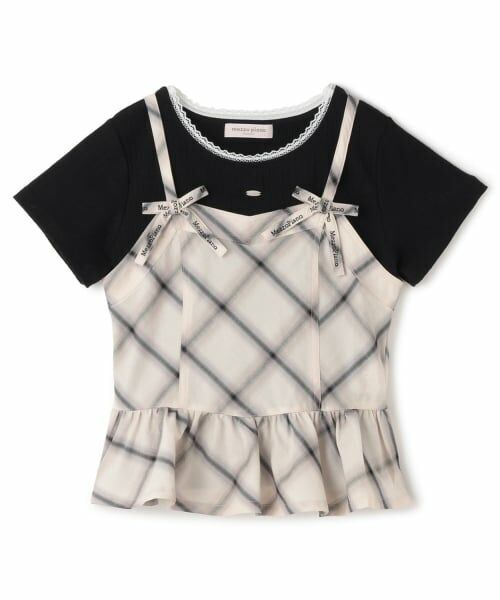 mezzo piano junior / メゾピアノジュニア Tシャツ | ペプラムビスチェ＆トリムレースTシャツセット | 詳細11