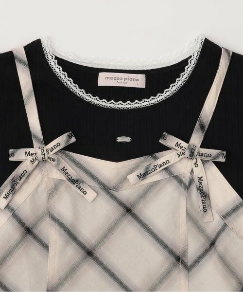 mezzo piano junior / メゾピアノジュニア Tシャツ | ペプラムビスチェ＆トリムレースTシャツセット | 詳細3